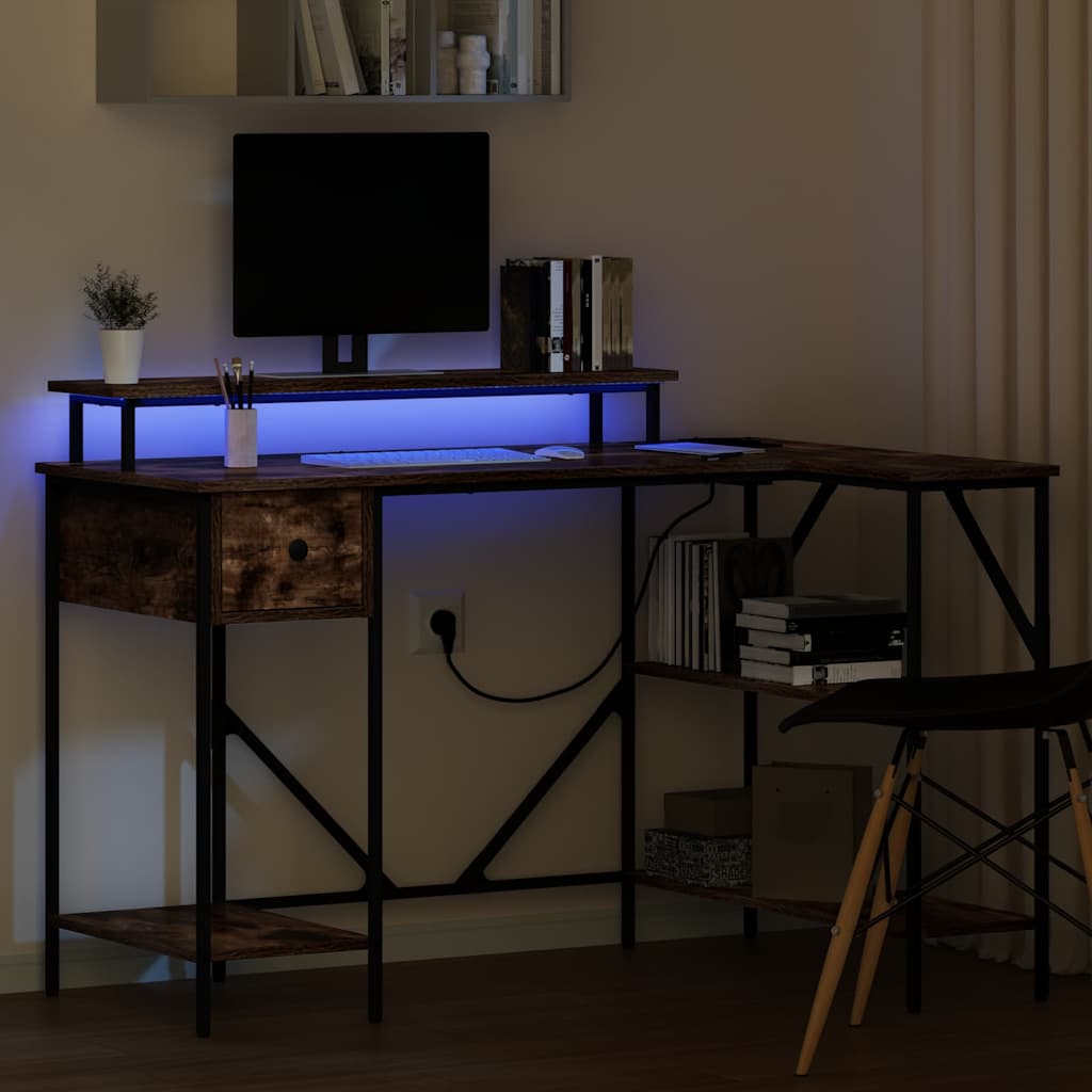 Scrivania Rovere fumÃ© 120 x 79 x 86,5 cm Legno multistrato