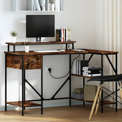 Scrivania Rovere fumÃ© 120 x 79 x 86,5 cm Legno multistrato