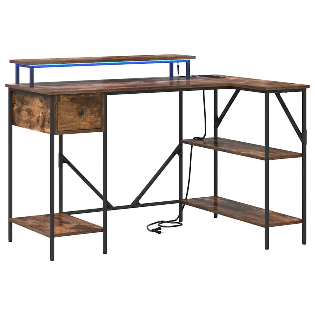 Scrivania Rovere fumÃ© 120 x 79 x 86,5 cm Legno multistrato