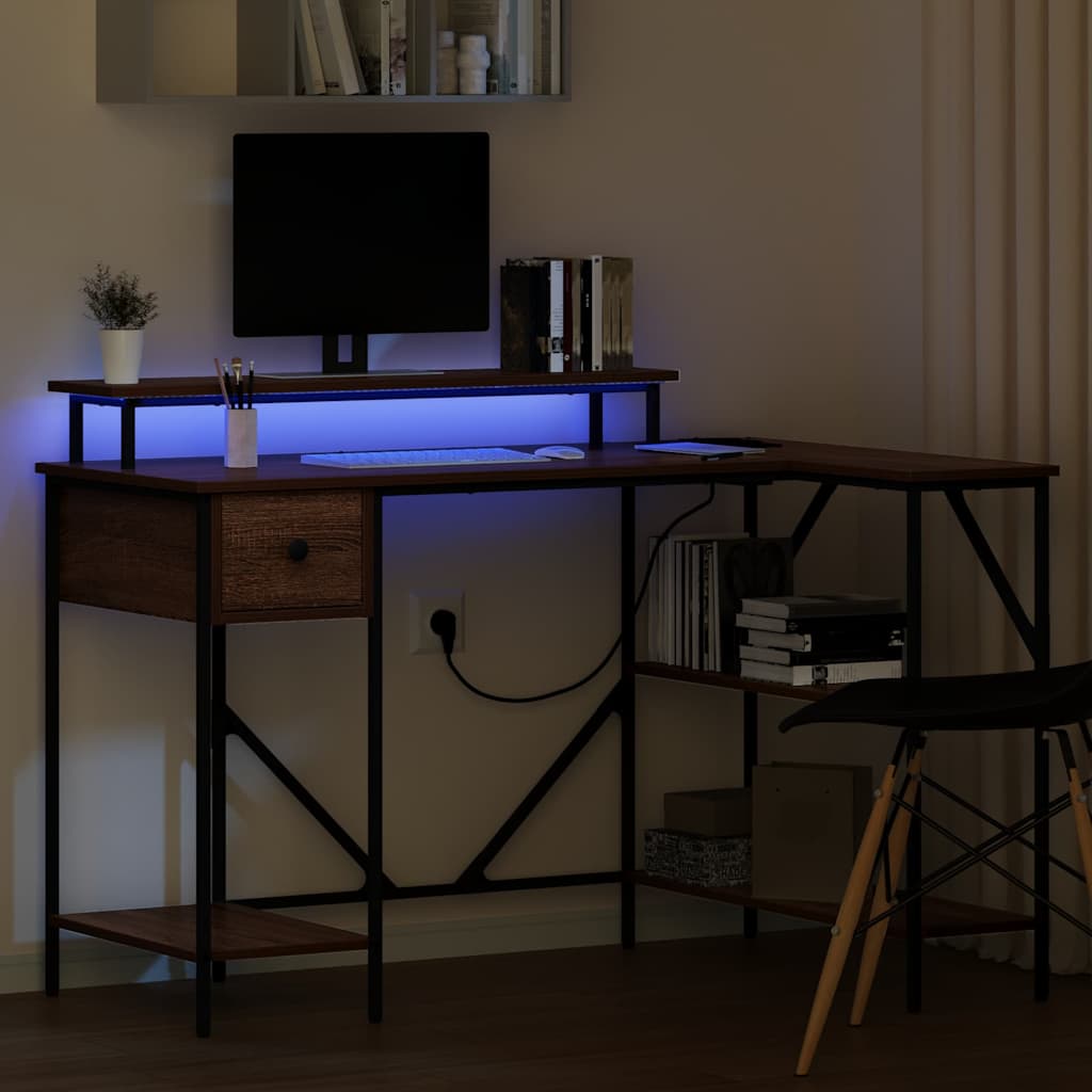 Scrivania Rovere Marrone 120 x 79 x 86,5 cm Legno multistrato