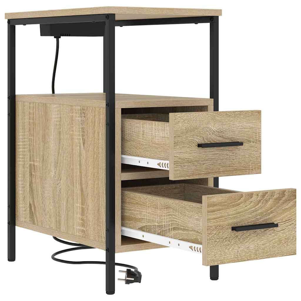 Armadio da Notte con cassetto Rovere Sonoma 30 x 48 x 61 cm