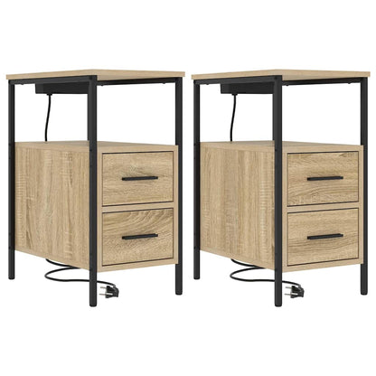 Armadio da Notte 2 pcs Rovere Sonoma 30 x 48 x 61 cm