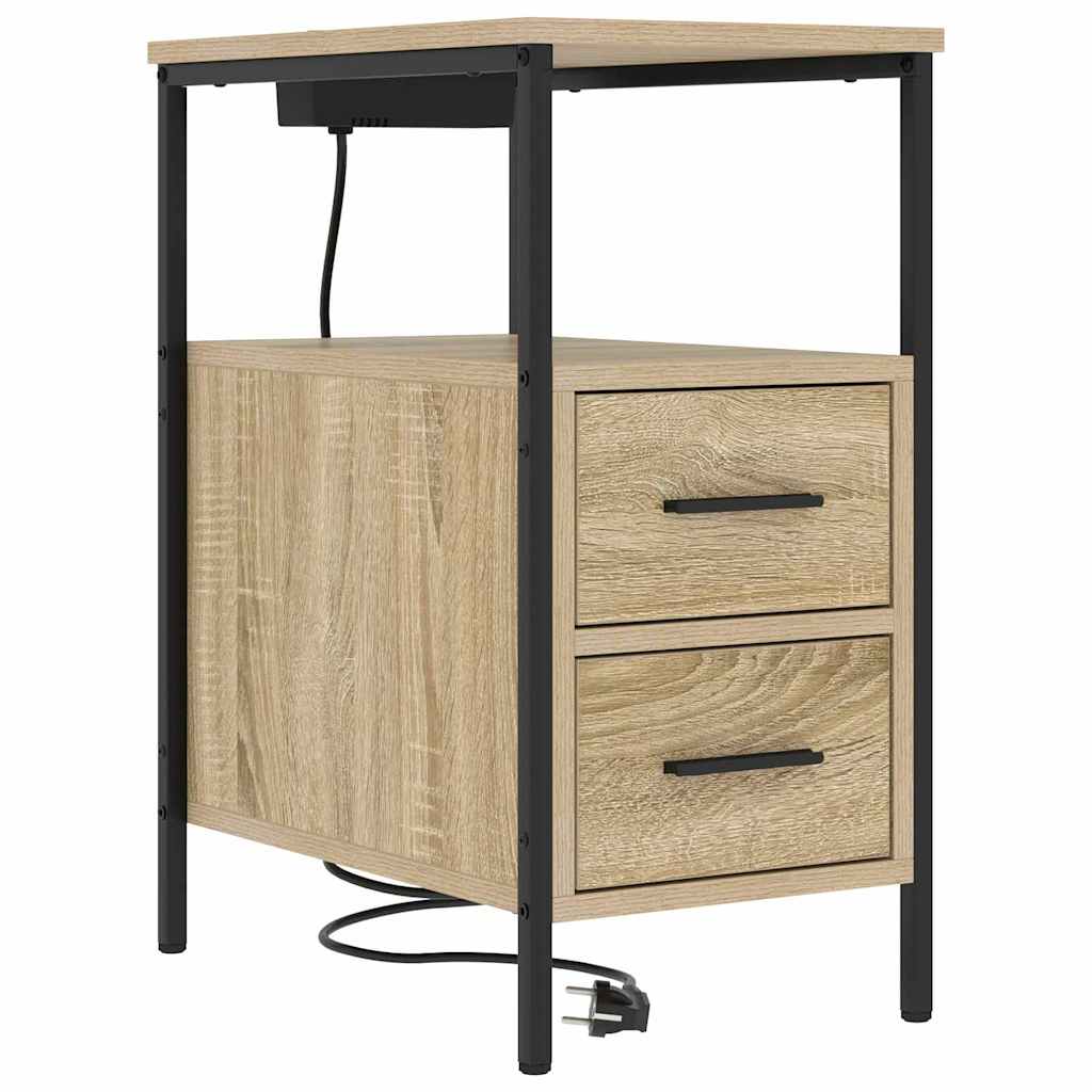 Armadio da Notte 2 pcs Rovere Sonoma 30 x 48 x 61 cm
