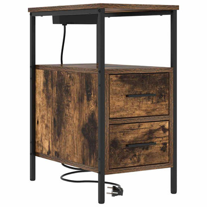 Armadio da Notte Rovere fumÃ© 30 x 48 x 61 cm Legno multistrato