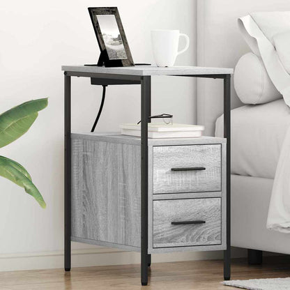 Armadio da Notte con cassetto Grigio Sonoma 30 x 48 x 61 cm
