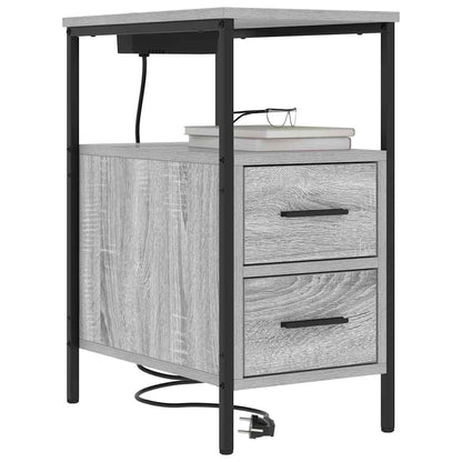 Armadio da Notte con cassetto Grigio Sonoma 30 x 48 x 61 cm