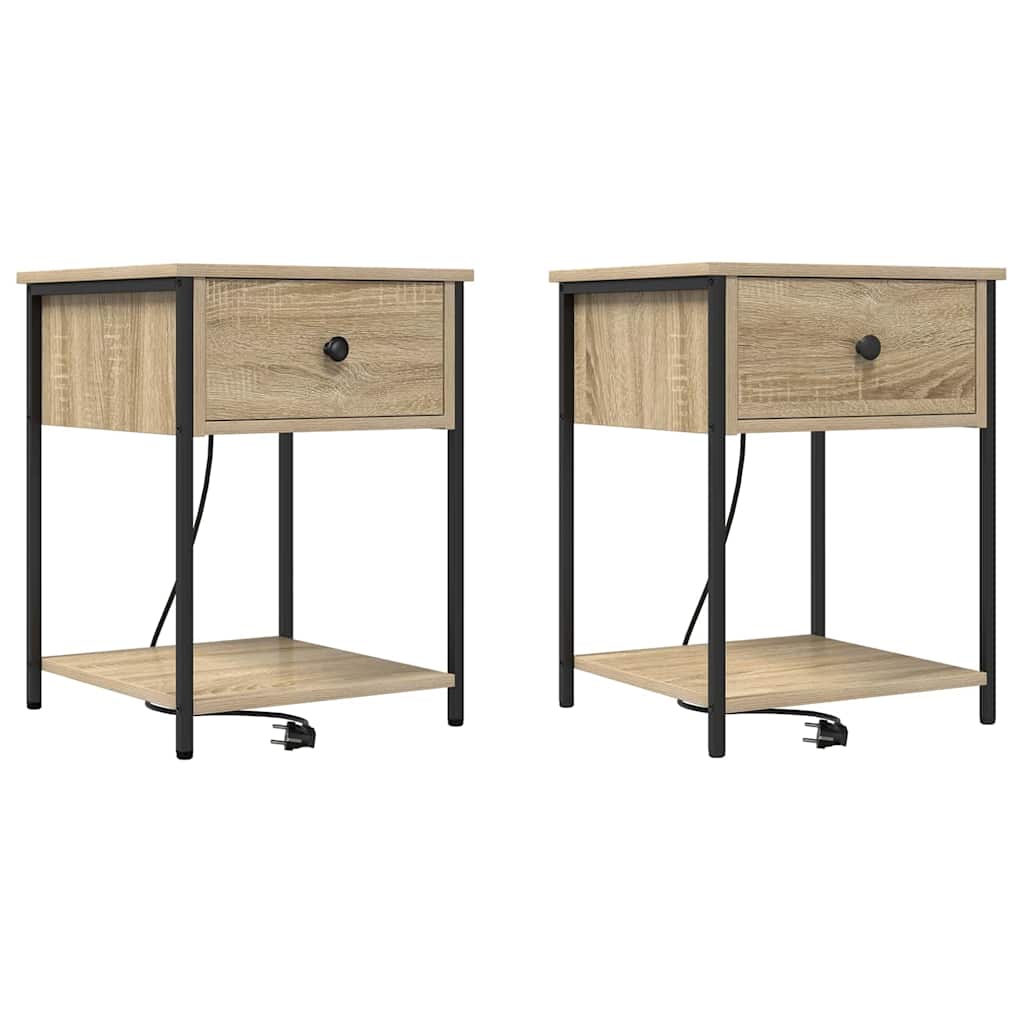 Armadio da Notte 2 pcs Rovere Sonoma 42 x 41 x 56 cm