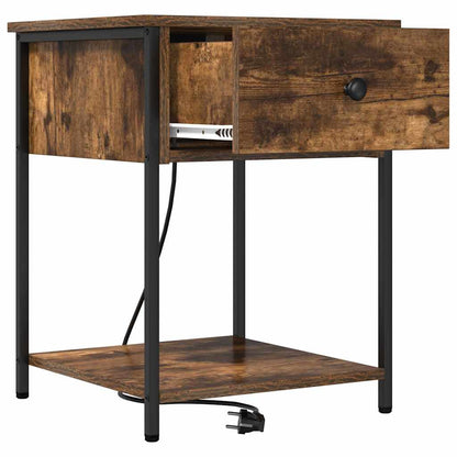 Armadio da Notte Rovere fumÃ© 42 x 41 x 56 cm Legno multistrato