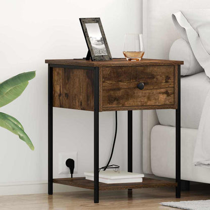 Armadio da Notte con cassetto 2 pcs Rovere fumÃ© 42 x 41 x 56 cm