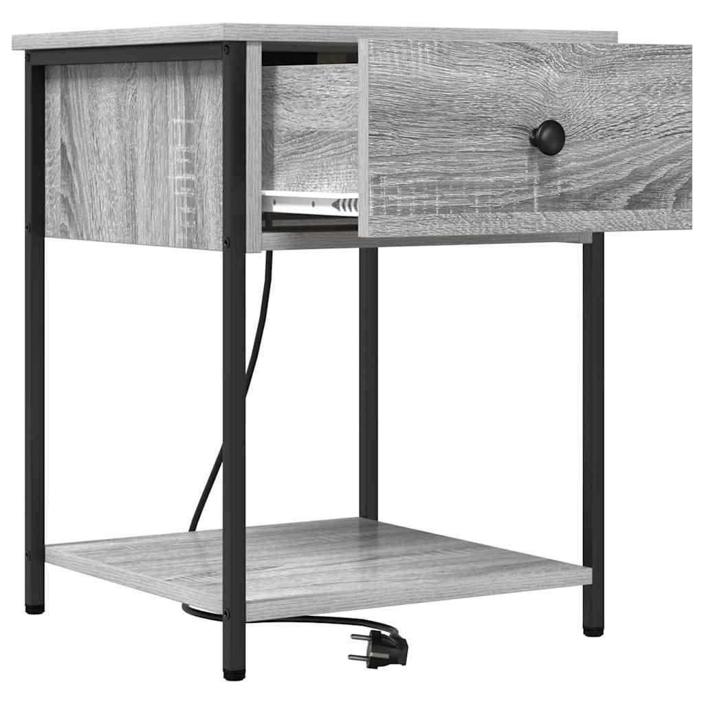 Armadio da Notte con cassetto Grigio Sonoma 42 x 41 x 56 cm