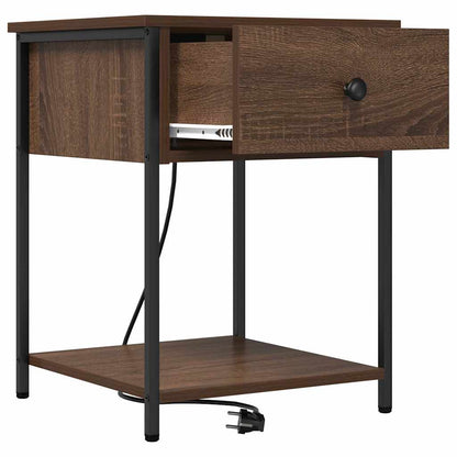 Armadio da Notte con cassetto Rovere Marrone 42 x 41 x 56 cm