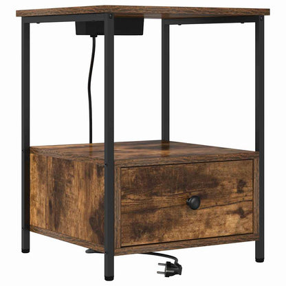 Armadio da Notte Rovere fumÃ© 42 x 41 x 56 cm Legno multistrato