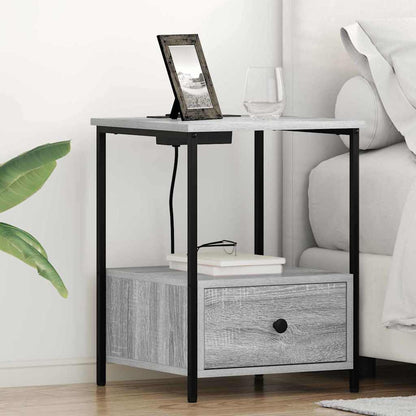 Armadio da Notte con cassetto Grigio Sonoma 42 x 41 x 56 cm