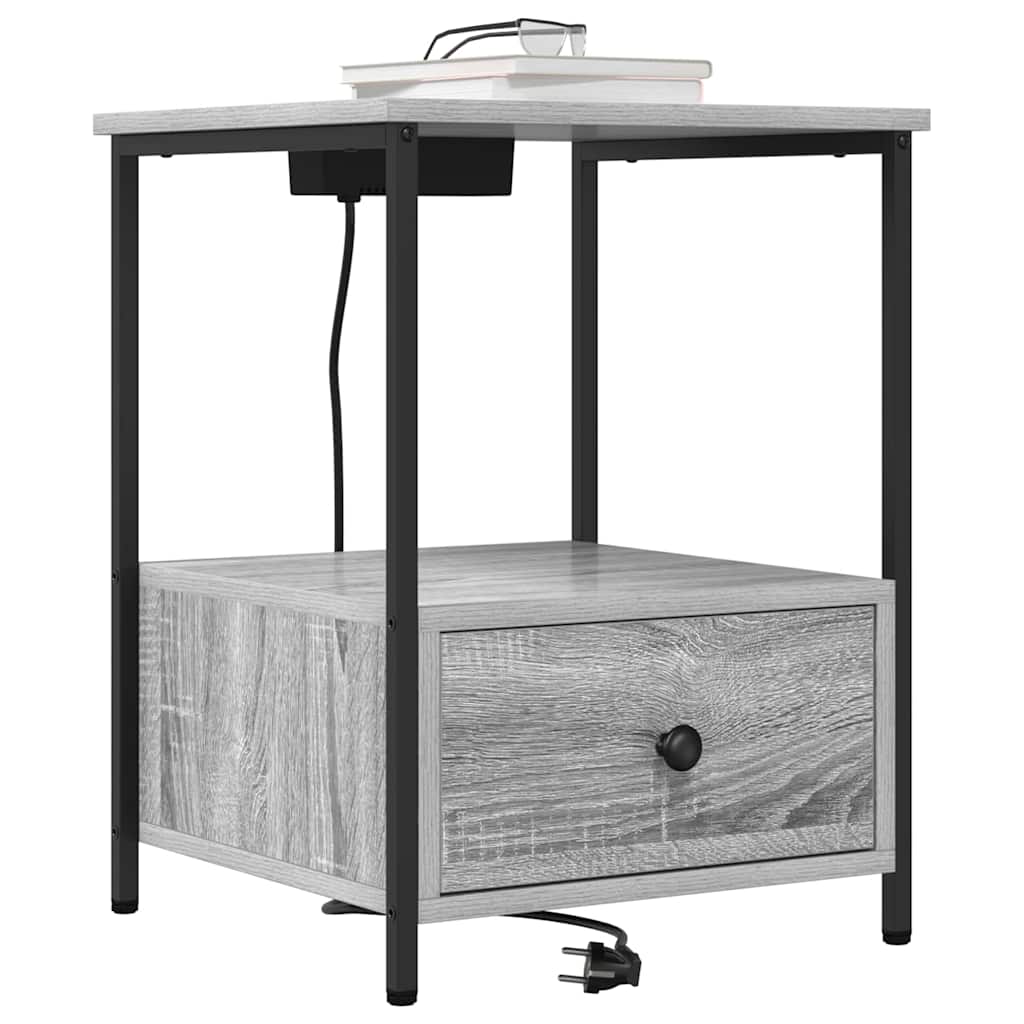 Armadio da Notte 2 pcs Grigio Sonoma 42 x 41 x 56 cm