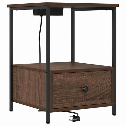 Armadio da Notte con cassetto Rovere Marrone 42 x 41 x 56 cm