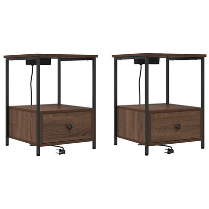 Armadio da Notte 2 pcs Rovere Marrone 42 x 41 x 56 cm