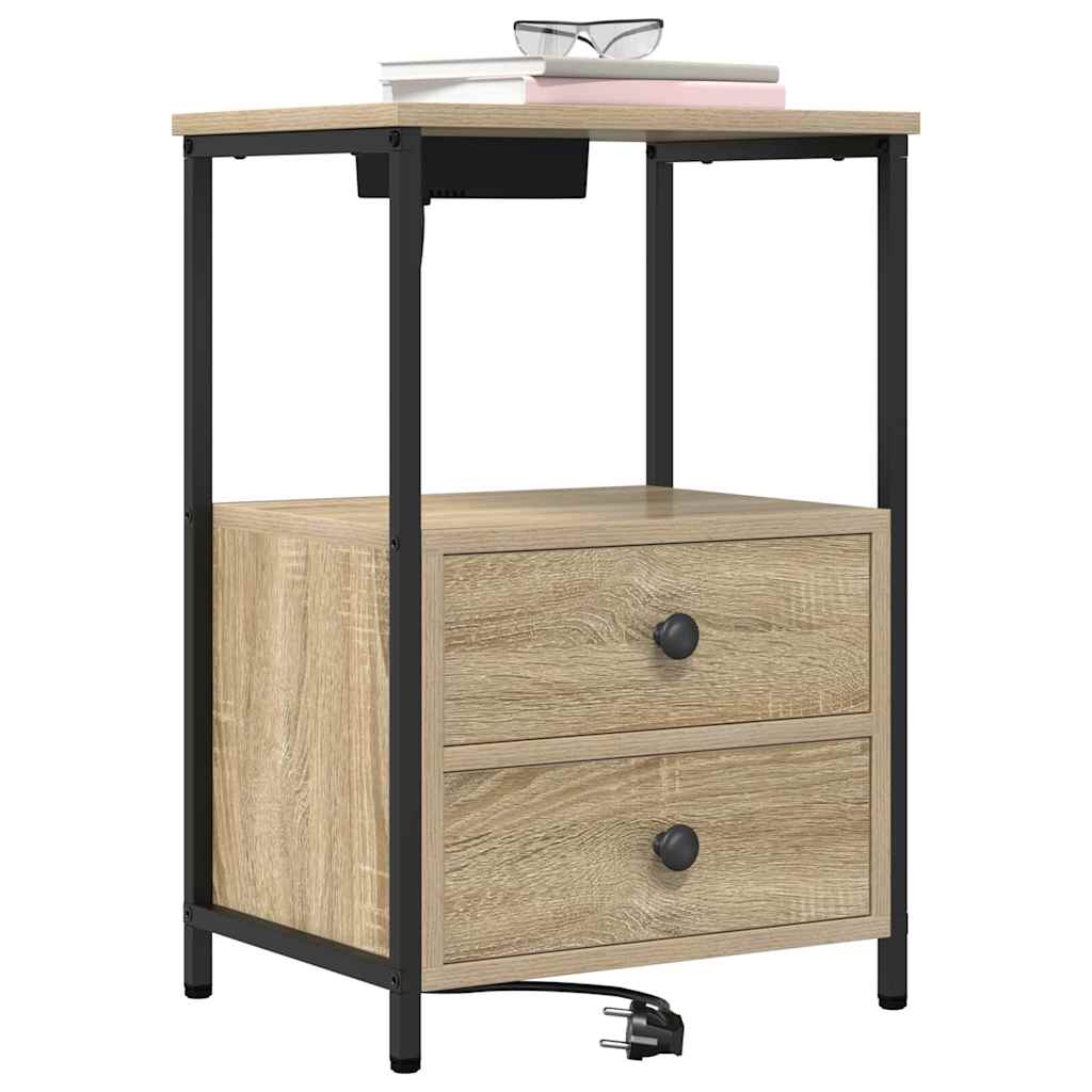 Armadio da Notte con cassetto Rovere Sonoma 40 x 31 x 60 cm