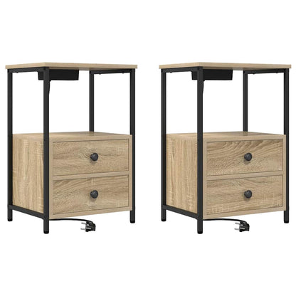 Armadio da Notte 2 pcs Rovere Sonoma 40 x 31 x 60 cm