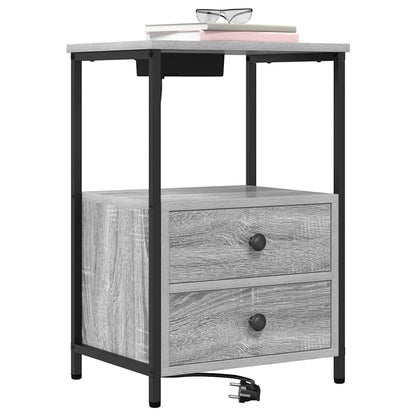 Armadio da Notte con cassetto Grigio Sonoma 40 x 31 x 60 cm