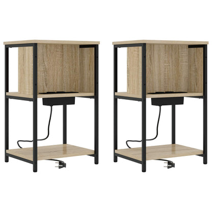 Armadio da Notte 2 pcs Rovere Sonoma 38 x 31 x 61 cm