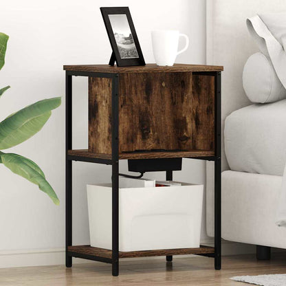 Armadio da Notte Rovere fumÃ© 38 x 31 x 61 cm Legno multistrato
