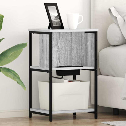 Armadio da Notte 2 pcs Grigio Sonoma 38 x 31 x 61 cm