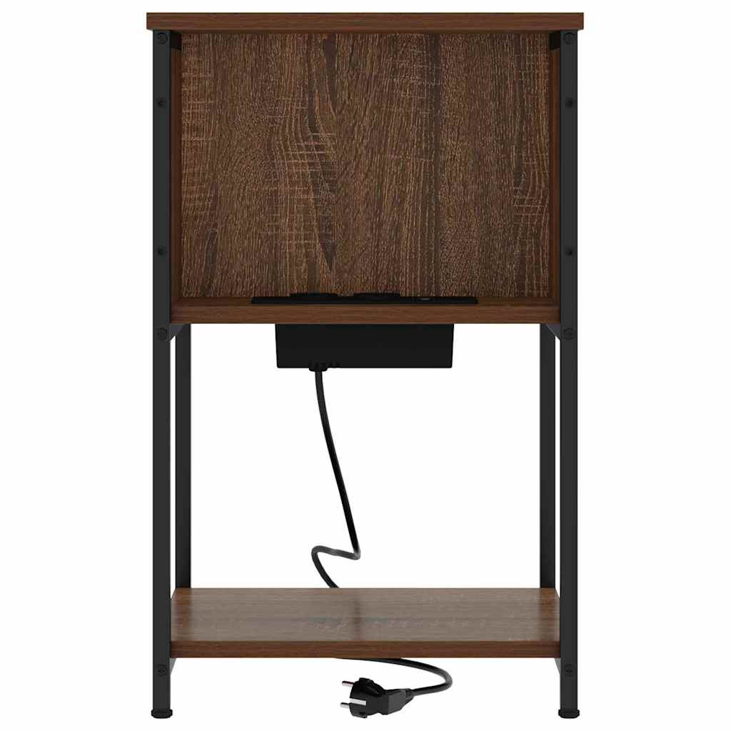 Armadio da Notte Rovere Marrone 38 x 31 x 61 cm