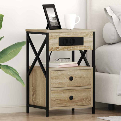 Armadio da Notte 2 pcs Rovere Sonoma 40 x 31 x 60 cm
