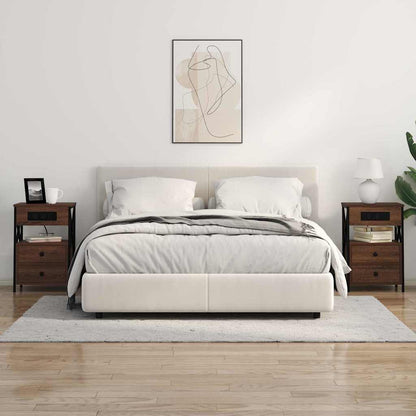 Armadio da Notte 2 pcs Rovere Marrone 40 x 31 x 60 cm
