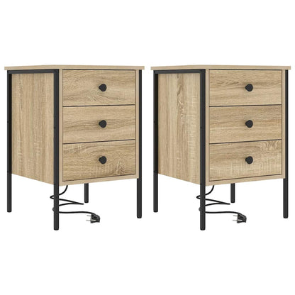 Armadio da Notte 2 pcs Rovere Sonoma 42 x 41 x 61 cm