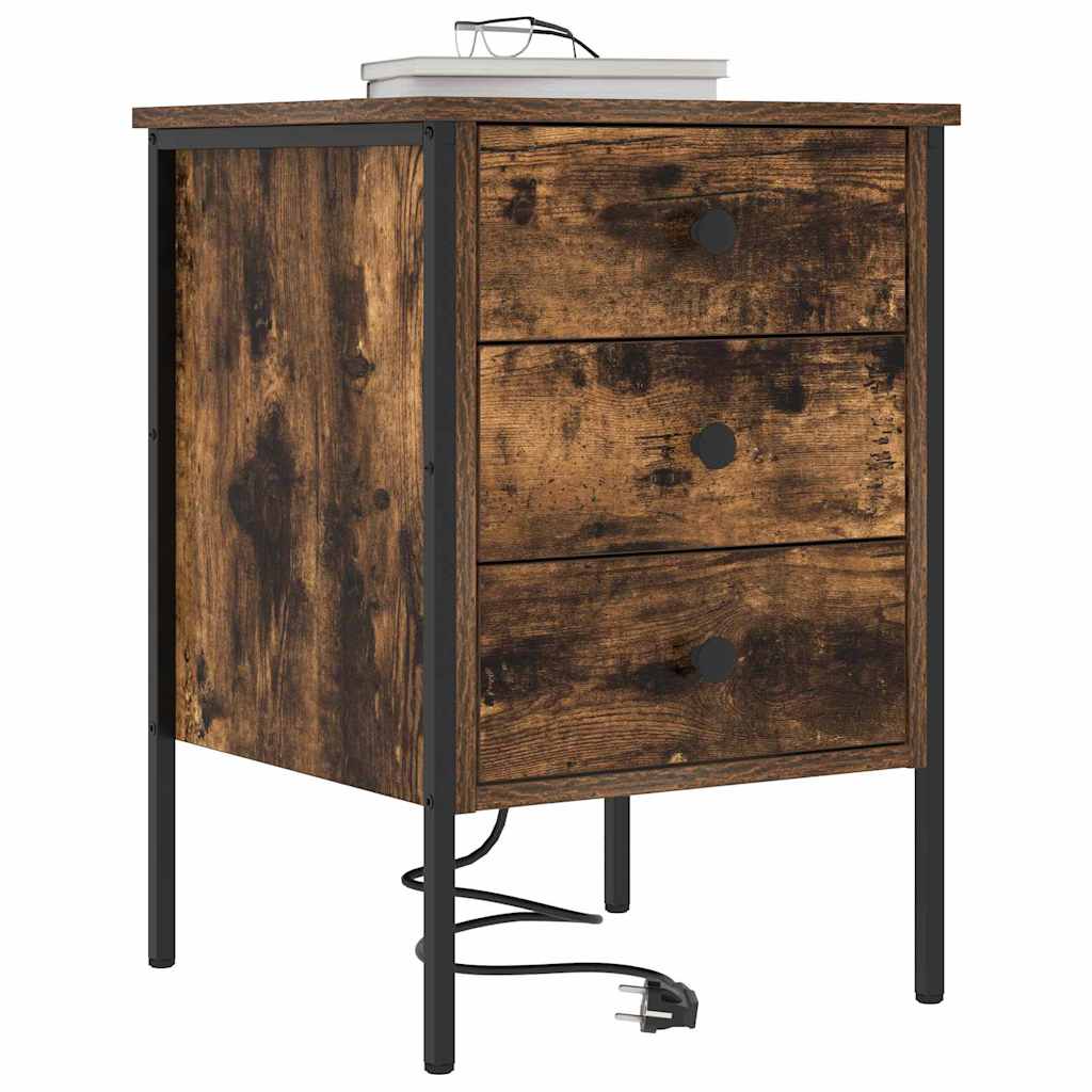 Armadio da Notte Rovere fumÃ© 42 x 41 x 61 cm Legno multistrato