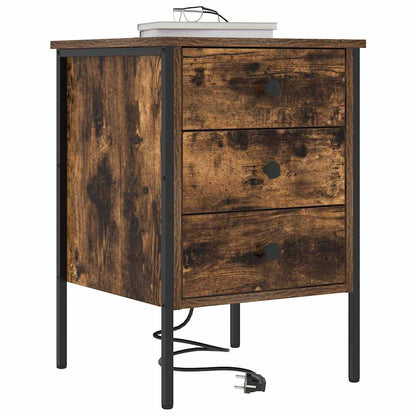 Armadio da Notte Rovere fumÃ© 42 x 41 x 61 cm Legno multistrato