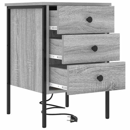 Armadio da Notte con cassetto Grigio Sonoma 42 x 41 x 61 cm