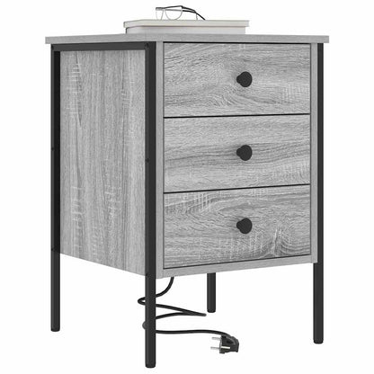 Armadio da Notte con cassetto Grigio Sonoma 42 x 41 x 61 cm