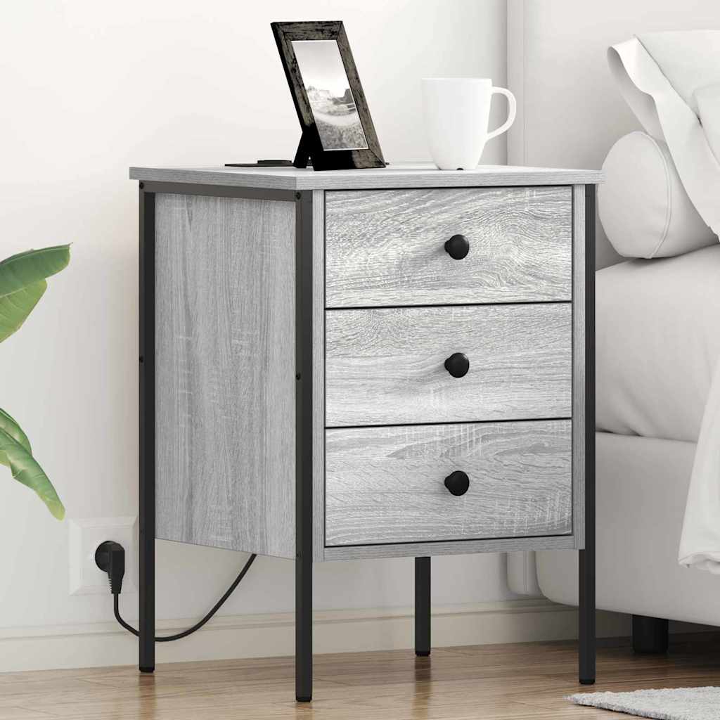 Armadio da Notte 2 pcs Grigio Sonoma 42 x 41 x 61 cm
