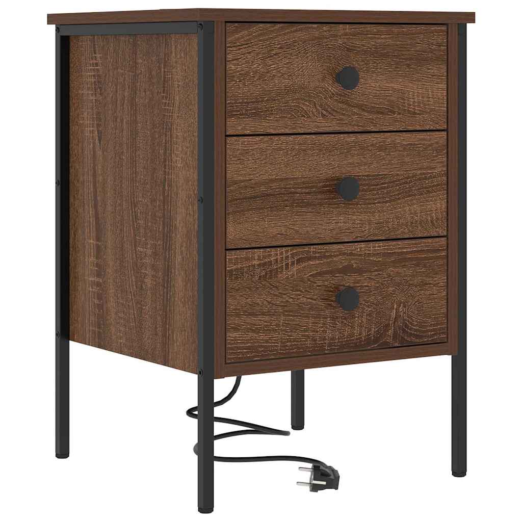 Armadio da Notte 2 pcs Rovere Marrone 42 x 41 x 61 cm