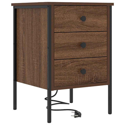 Armadio da Notte 2 pcs Rovere Marrone 42 x 41 x 61 cm