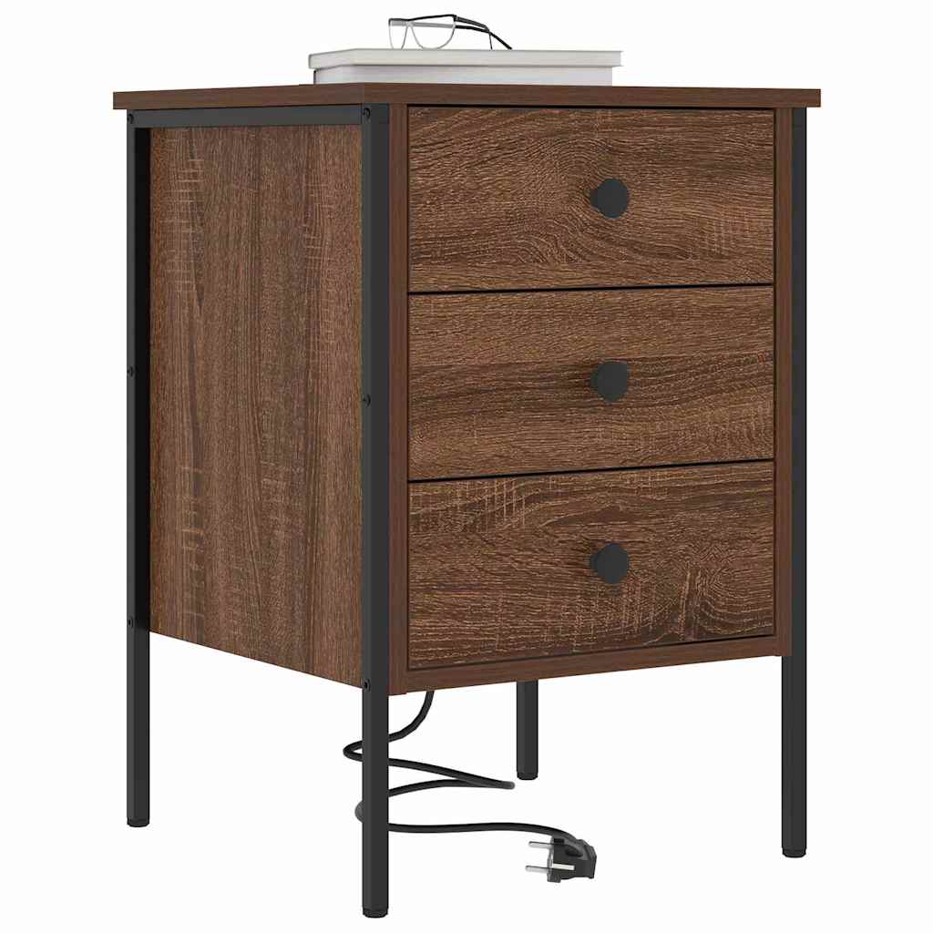 Armadio da Notte 2 pcs Rovere Marrone 42 x 41 x 61 cm