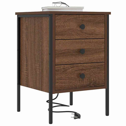 Armadio da Notte 2 pcs Rovere Marrone 42 x 41 x 61 cm