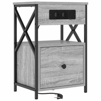 Armadio da Notte con cassetto Grigio Sonoma 40 x 31 x 60 cm
