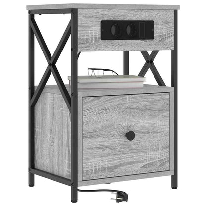 Armadio da Notte 2 pcs Grigio Sonoma 40 x 31 x 60 cm