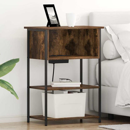 Armadio da Notte Rovere fumÃ© 55 x 31 x 76 cm Legno multistrato
