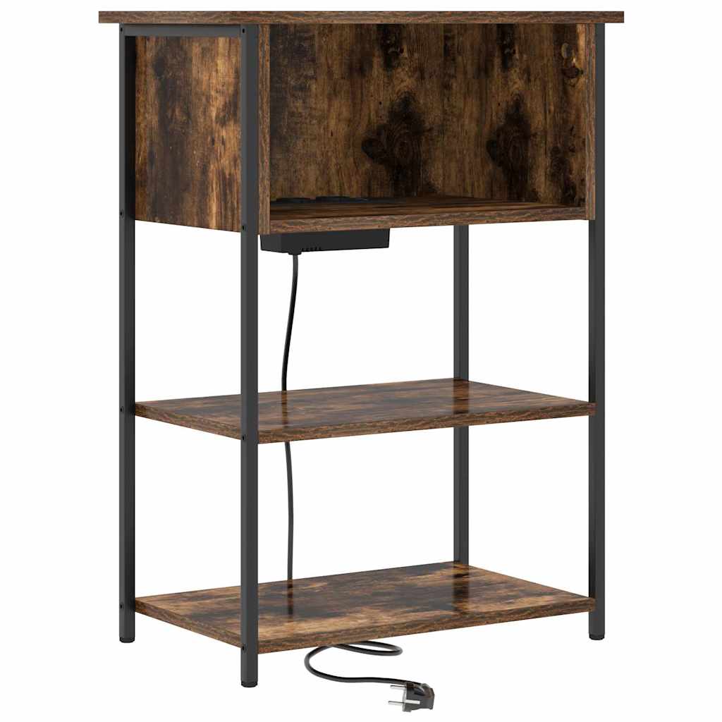 Armadio da Notte Rovere fumÃ© 55 x 31 x 76 cm Legno multistrato
