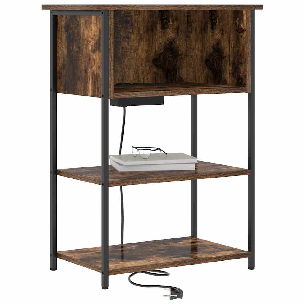 Armadio da Notte Rovere fumÃ© 55 x 31 x 76 cm Legno multistrato