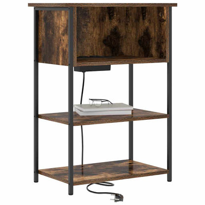 Armadio da Notte Rovere fumÃ© 55 x 31 x 76 cm Legno multistrato
