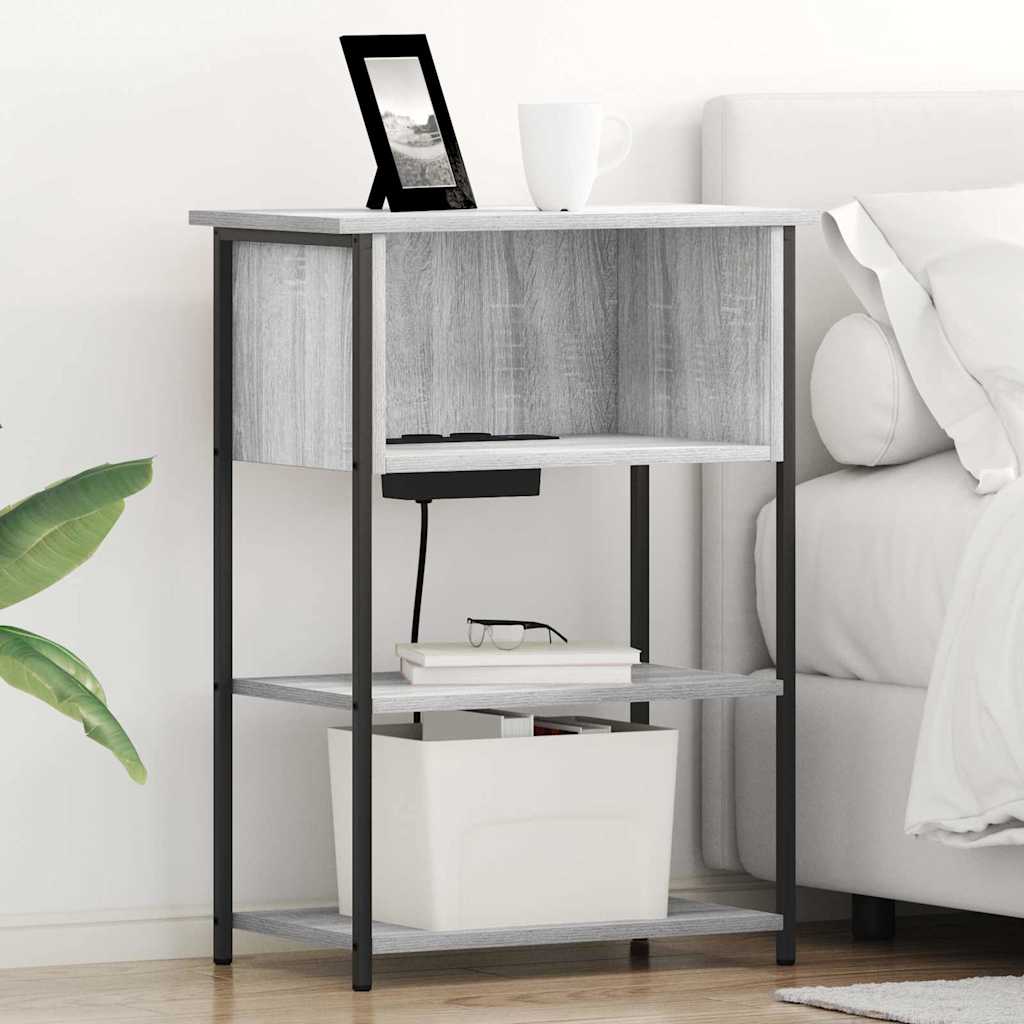 Armadio da Notte Grigio Sonoma 55 x 31 x 76 cm