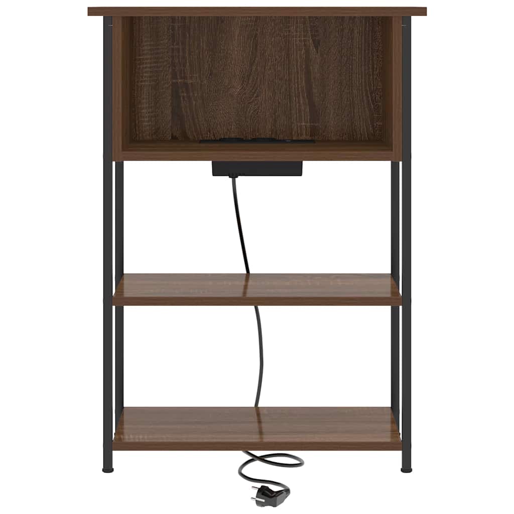 Armadio da Notte Rovere Marrone 55 x 31 x 76 cm