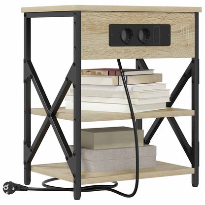 Armadio da Notte con lo scaffale Rovere Sonoma 41 x 31 x 51 cm