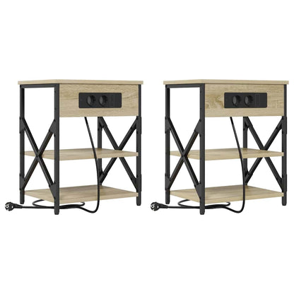 Armadio da Notte 2 pcs Rovere Sonoma 41 x 31 x 51 cm