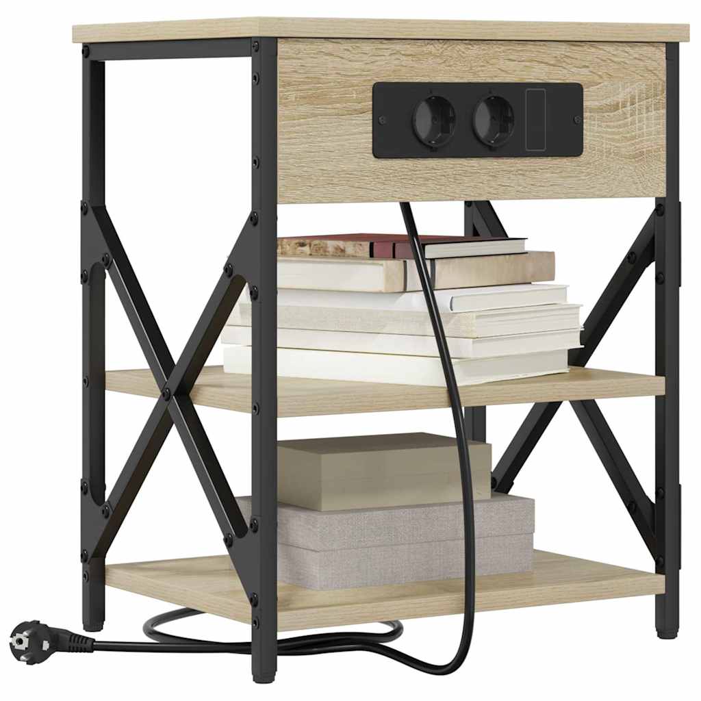 Armadio da Notte 2 pcs Rovere Sonoma 41 x 31 x 51 cm